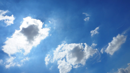 Sky Blue and abstract cloud bright white color nature landscape background.