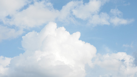Cloud abstract nature form look like man sleeping on the sky soft blue landscape for your...