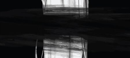 Art abstract brush painting black and white background design.のイラスト素材