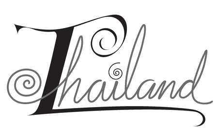 Thailand the letter word design isolate.のイラスト素材