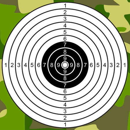 Target for shooting on a camouflage background.のイラスト素材