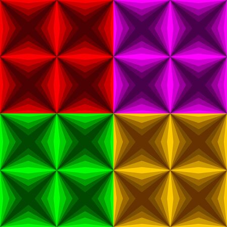 Fragments of a seamless pattern. Four variants of different color.のイラスト素材