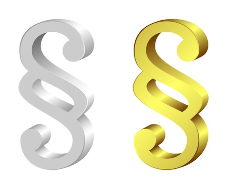 Set from silvery and gold paragraphs on a white background.のイラスト素材