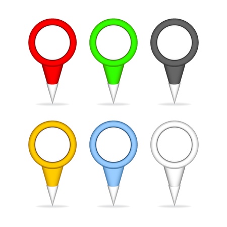 Colorful pointers for the card  Set on a white background のイラスト素材