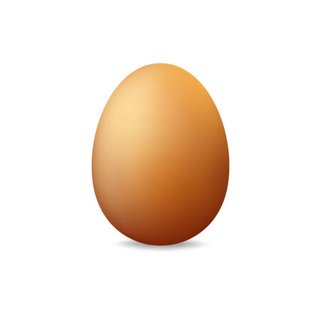 Isolated egg with a shadow on a white background  Mesh gradient is used のイラスト素材