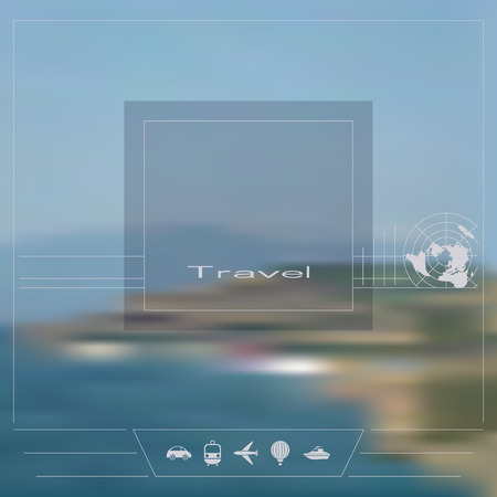 Blurred scenic landscape.  Theme of travel   のイラスト素材