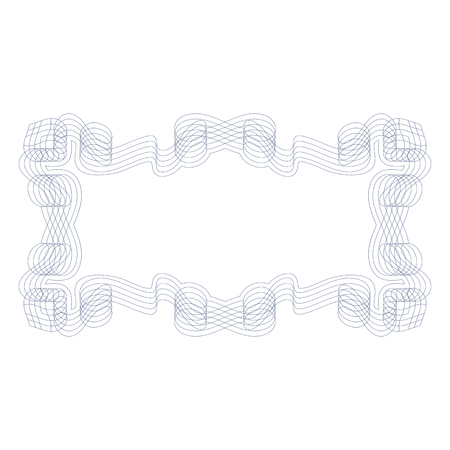 Decorative guilloche frame on a white background のイラスト素材