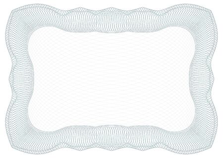 Rectangular guilloche frame. Suitable for various papers.のイラスト素材