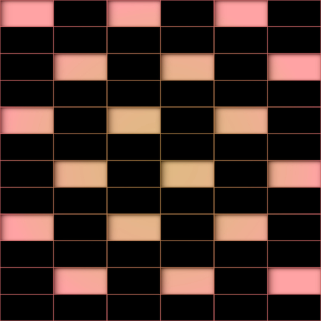Color holes against the background of a black tile. Abstract seamless background.のイラスト素材