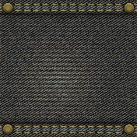 Brown Denim Texture. Edges of the Texture are Stitched by Threads.のイラスト素材