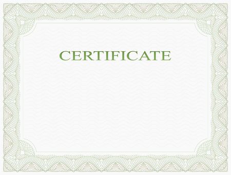 Abstract guilloche frame. Horizontal certificate form.のイラスト素材