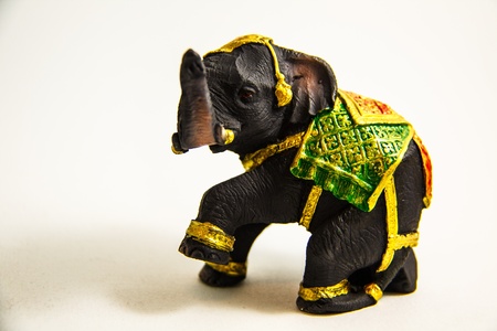 Elephant decor on white background - Thai Souvenirの写真素材