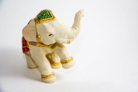 Elephant decor on white background - Thai Souvenirの写真素材