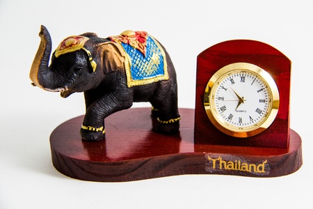 Thai Elephant color black resin show time for home decor - Thai souvenir
