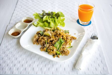 Food organic with drink Orange juice for healthy breakfastの写真素材