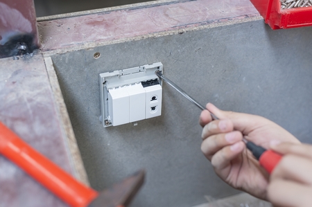 plug installingの写真素材