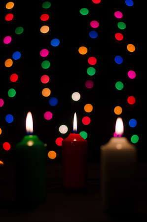 candles in low key sceneの写真素材