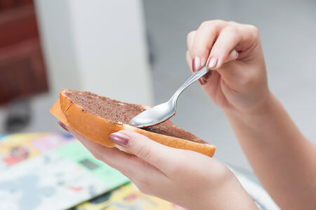 chocolate cream and bread