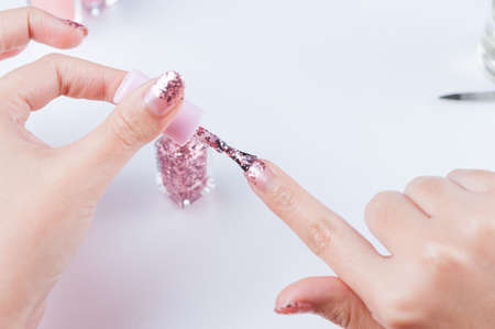 nail painting close up sceneの写真素材