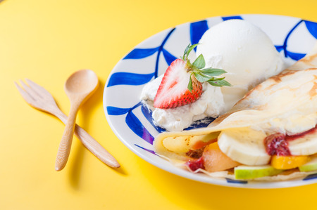 Gelato ice cream with decoration.の写真素材