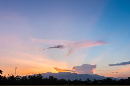 Beautiful sunset iwth dramatic scene.