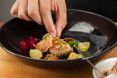 Fusion food from chef's table courseの写真素材