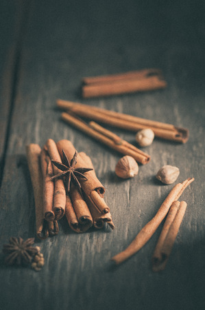 Five spices stewed ingredients with film filter effectの写真素材