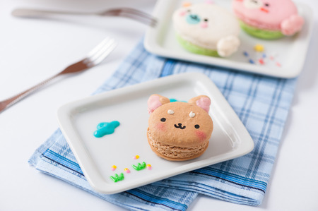 CHIANGMAI, THAILAND - JANUARY 25, 2016:Iiwaken macaron, Iiwaken is a Shiba Inu from the San-X Company. His name means "Excuse Dog"のeditorial素材