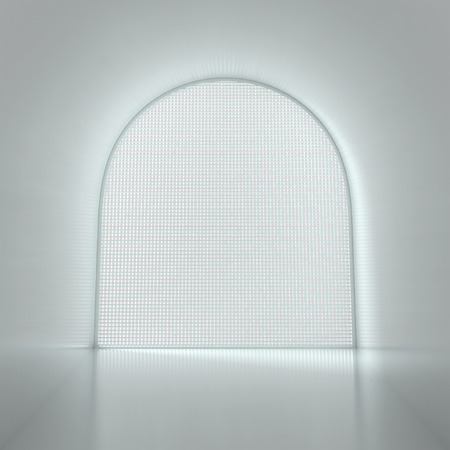 Empty Room with Big Window - 3d illustrationの写真素材