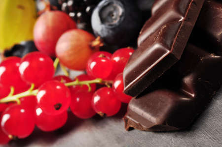 Fruits and chocolate
