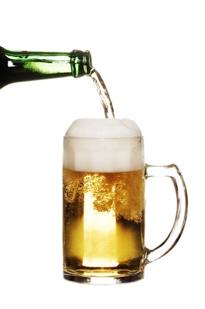 German beer - beer being poured into a glassの写真素材