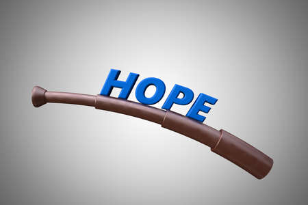 Telescope lose his hope demonstrating lost hope concept. 3D illustrationの写真素材