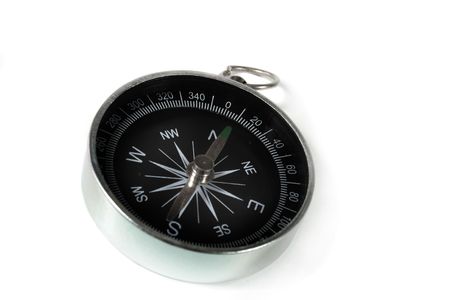 Compass on a white backgroundの写真素材