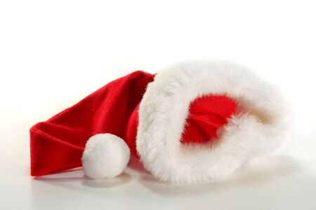 a Santa Claus hat on a light background