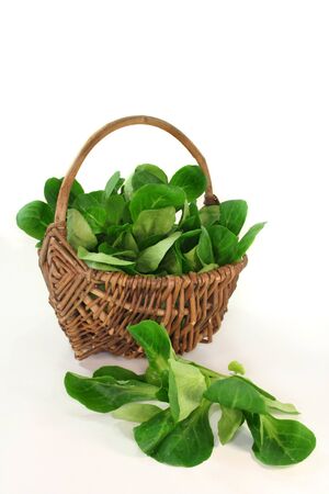 a basket filled with corn saladの写真素材