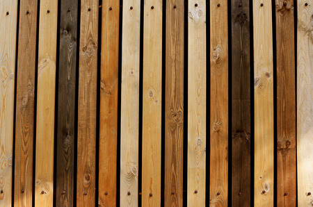Fence as a background of multi-colored wooden boards, texture with carnations verticalの写真素材