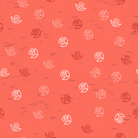 Seamless patterns with vintage roses. Vintage background with blooming flower silhouette. Beautiful floral wallpaper for wedding design.のイラスト素材