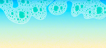 A puddle of foam on a textural background. Advertising, banner, packaging. Space for design.のイラスト素材