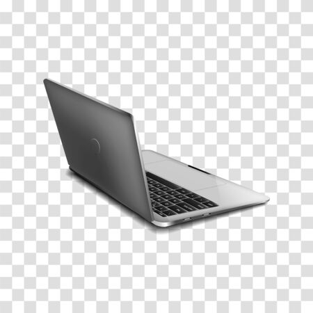 Modern laptops. Realistic mock-up on a transparent background.のイラスト素材