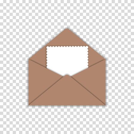 Open  letter for congratulations or postcards on a transparent background.のイラスト素材