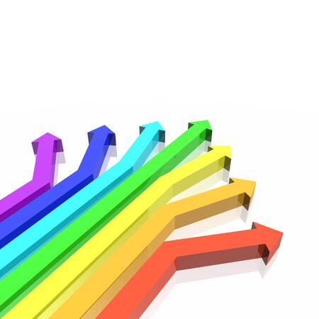 3D arrows (high resolution 3D image)の写真素材