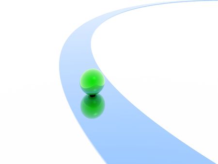 sphere and way (green and blue set)の写真素材