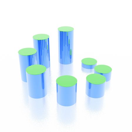 ring of cylinders (green and blue set)