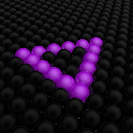 spheres background with triangleの写真素材