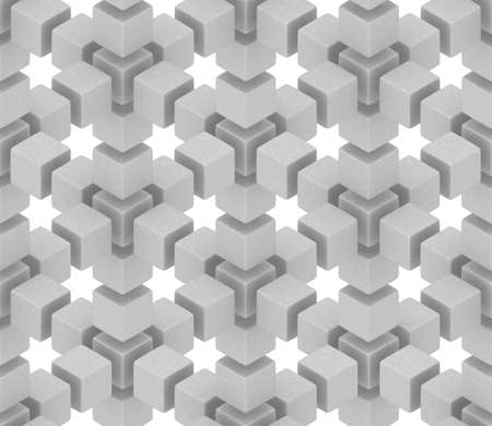 3D cubes optical illusion seamless backgroundの写真素材