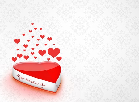 Illustration of a heart against a beautiful backgroundの写真素材