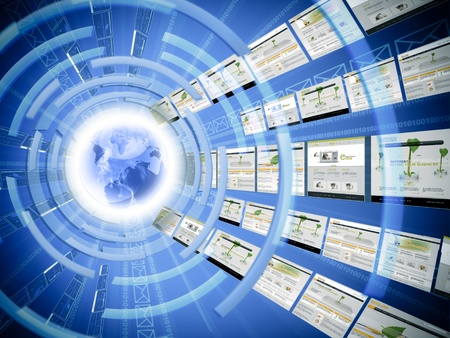 Concept of internet being used worldwideの写真素材