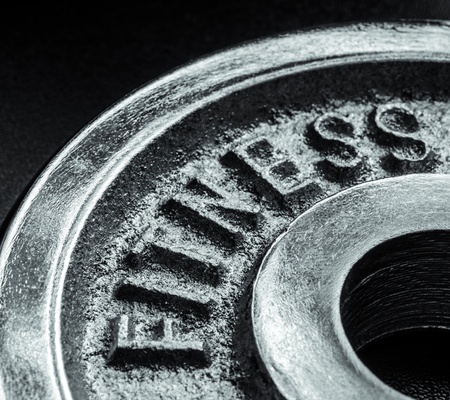 Iron text of the word fitnessの写真素材