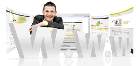 Web design concept.Internet technologyの写真素材