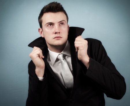 Young successful businessman in elegant suitの写真素材